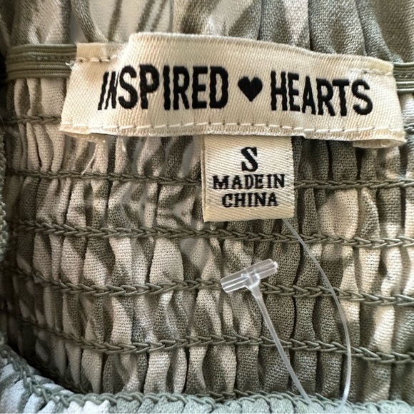 Inspired Hearts Olive Smocked Top - Picture 3 of 5